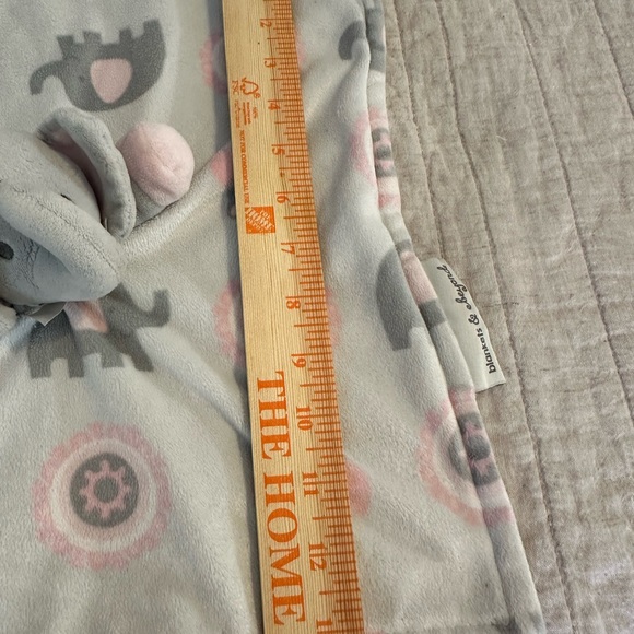 Blankets and beyond Elephant OWL circle fleece Security blanket Lovey Nunu Baby - Picture 10 of 15